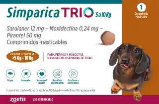 Simparica Trio Antiparasitario 5 a 10 Kg