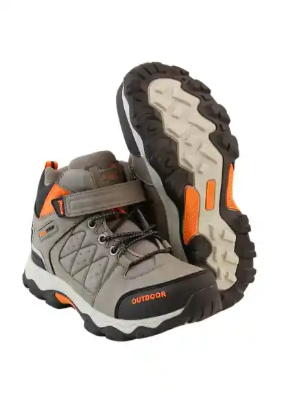 Zapatillas Outdoor Caña Velcor W24 Niño Gris 36 936 Ficcus