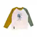 Polera Manga Larga Niño Color Crudo Talla 12 Pillin