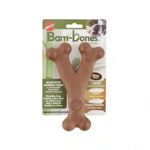 Spot Bam Bones Juguete Para Perro Tipo y Tocino Mediano