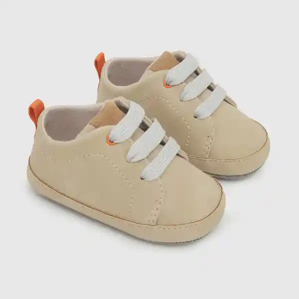 Zapatos Para Niño Clásico Cordones Beige Talla 16 Colloky