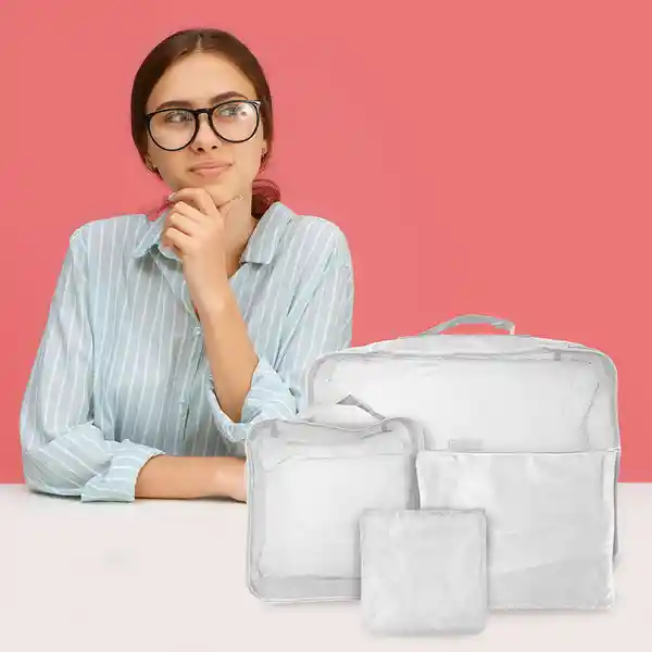 Organizador de Viaje Plegable 4 Espacios Gris Miniso