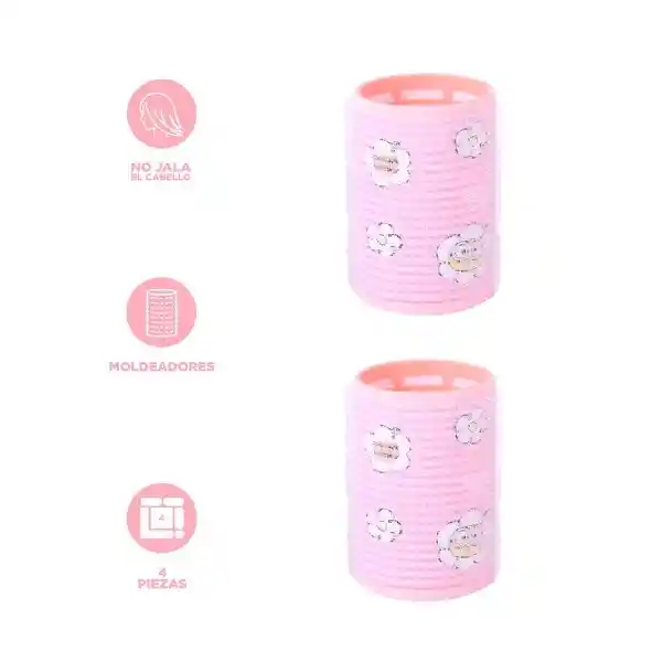 Set Tubos Para Cabello Rosa Miniso