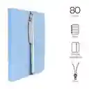 Miniso Cuaderno de Negocios Trifold Azul