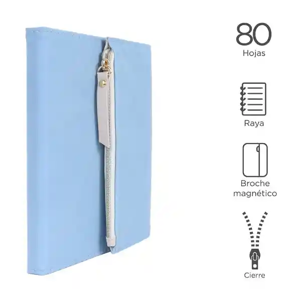 Miniso Cuaderno de Negocios Trifold Azul