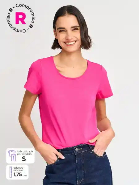 Marquis Polera Round e Fucsia XL S25