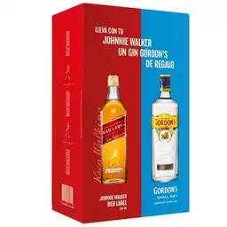 Johnnie Walker Johhnie Whisky Etiqueta Roja + Gordon Gin