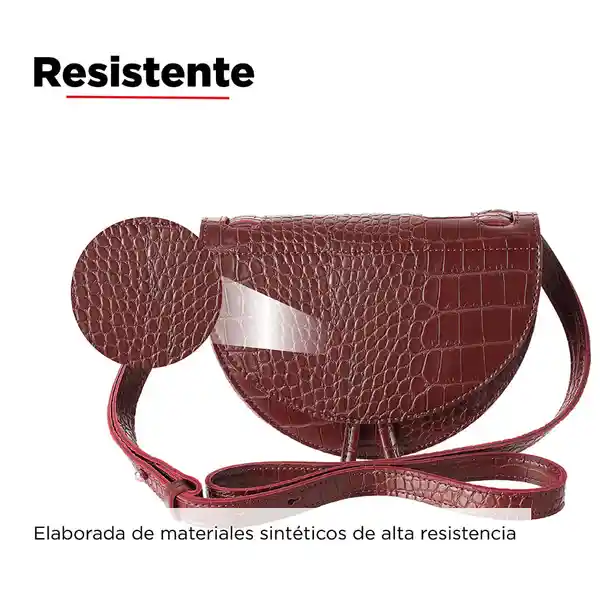 Bolso Crossbody Con Estampado de Cocodrilo Retro Rojo Miniso