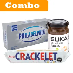 Combo Philadelphia + Mermelada Cebolla + Crackelet 