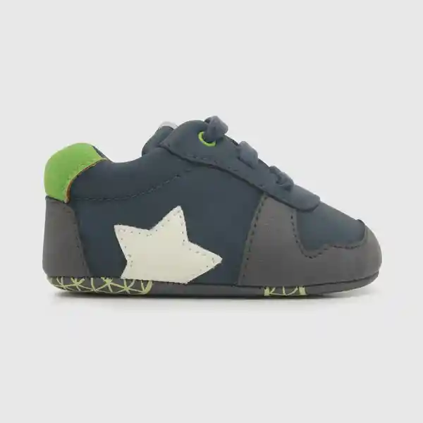 Zapatillas Para Niño Estrella Cordones Azul Talla 15 Colloky