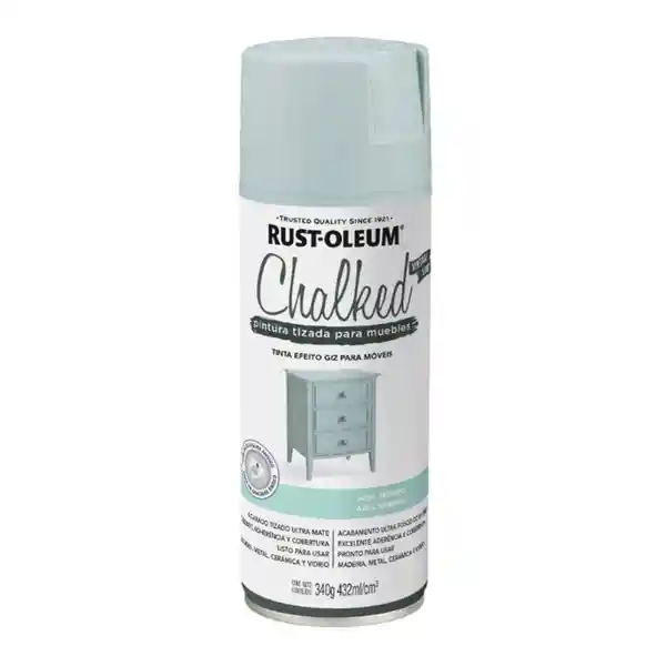 Rust Oleum Pintura en Aerosol Chalked Tizada Azul Sereno