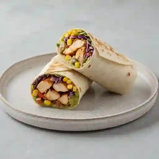 Fajita de pollo + 5 agregados