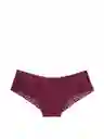 Victoria's Secret Panty Cheeky Con Encaje Floral Vino Talla M