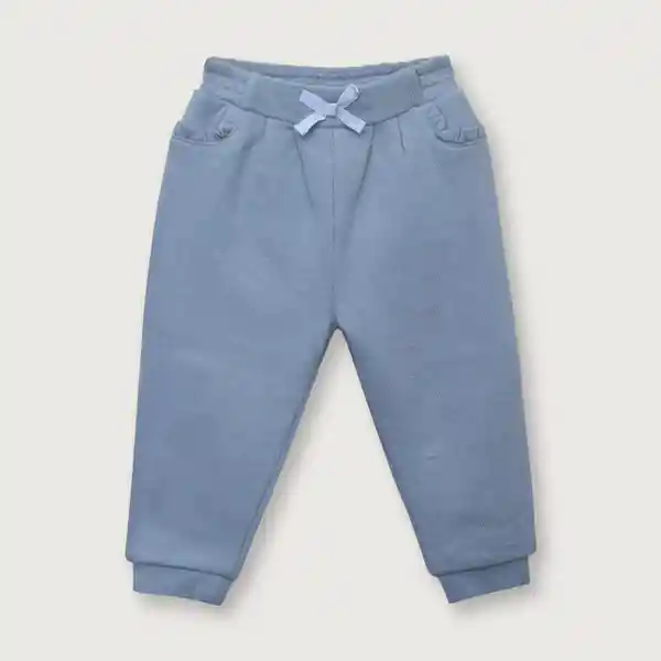 Pantalón Buzo Esencial de Niña Azul Talla 12M Opaline