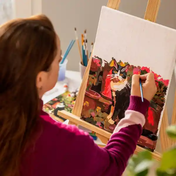 Set Bastidor Con Diseño y Pintura Acrílica 30 x 40 cm Casaideas