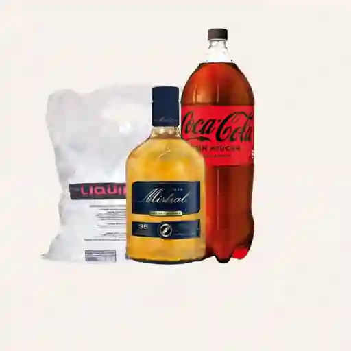 Combo Mistral 1 L + Coca Zero 3 L + Hielo
