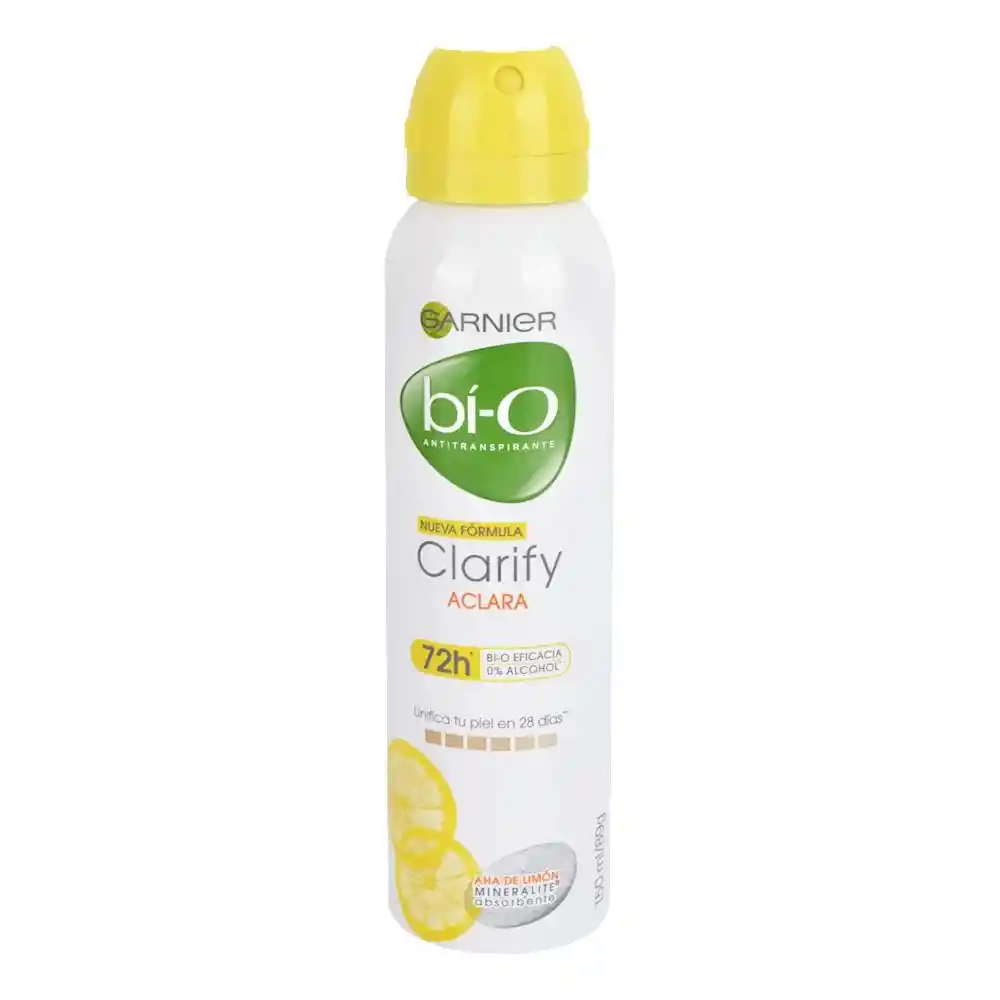 Garnier-Bi-O Desodorante Clarify Aclarante en Spray