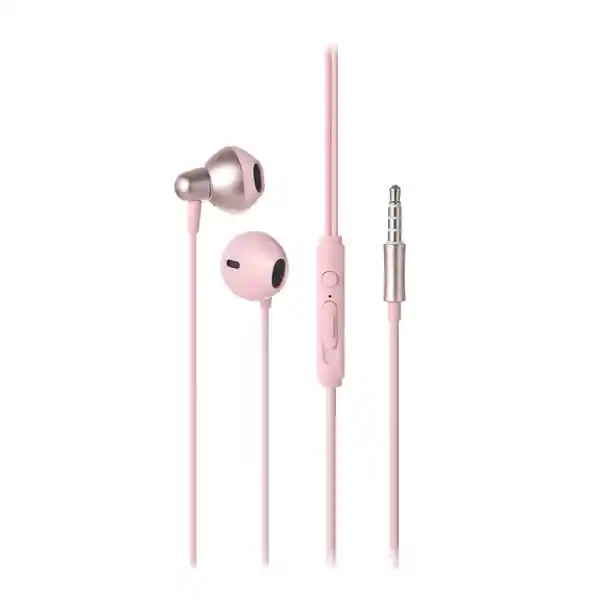 Audífonos de Cable Rosa Miniso