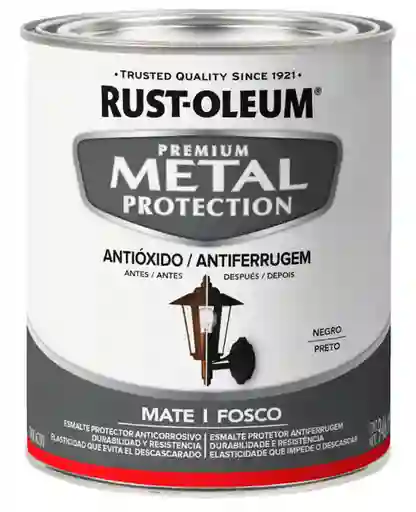 Rust Oleum Esmalte Anticorrosivo Metal Protection Negro Mate