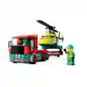 Lego Set de Construcción Transporte Del Helicóptero de Rescate