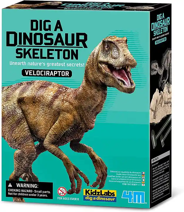 Dinosaurio Velociraptor Excava