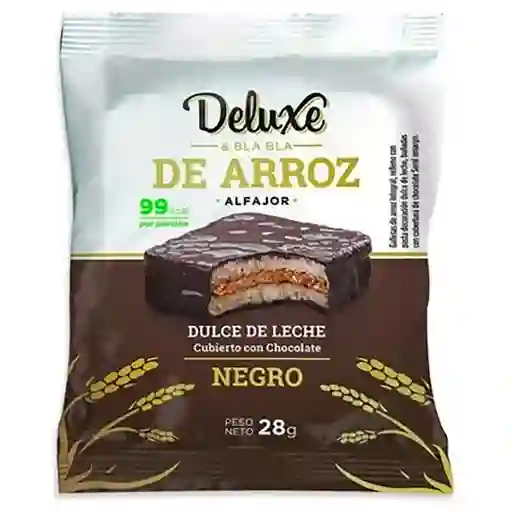 Deluxe Alfajor de Arroz Chocolate Negro Dulce de Leche