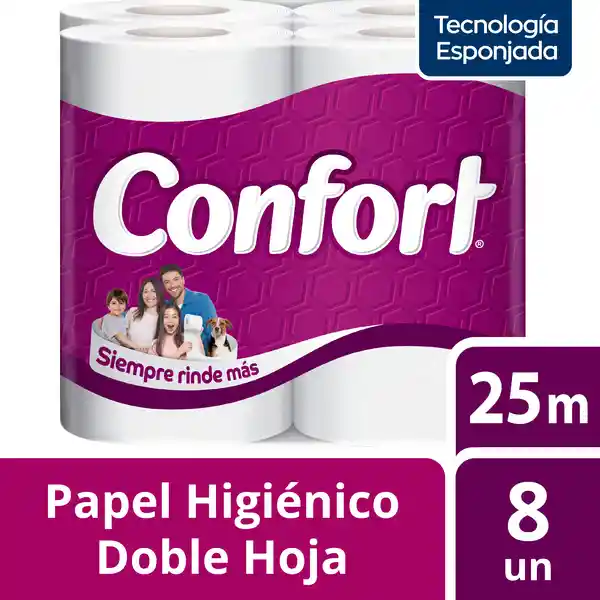 Confort Papel Higiénico Doble Hoja