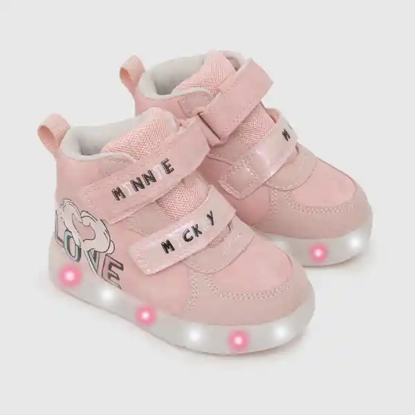 Zapatillas Para Niña Minnie Rosada Talla 22 Colloky