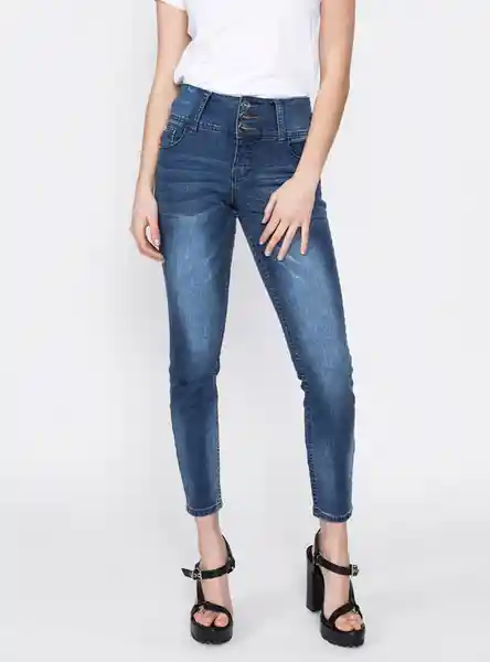 Jeans Algodón Mujer Ellus Tiro Medio Talla 42
