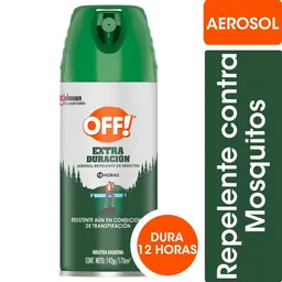Repelente Para Mosquitos Off! Extra Duración Aerosol 170 cc