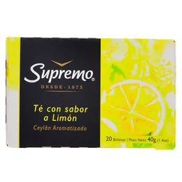 Supremo Té con Sabor a Limón Ceylán Aromatizado