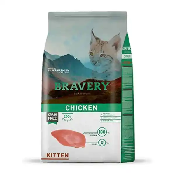 Bravery Kitten Chicken Alimento Gato