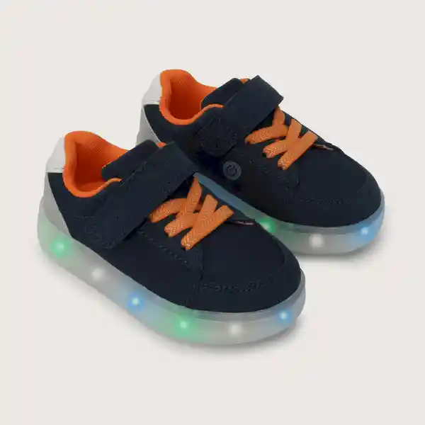 Opaline Zapatillas Luces de Velcro Para Niño Azul Talla 22