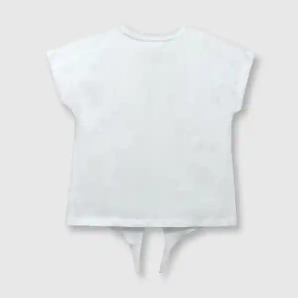 Polera Flores de Niña Blanco / White Talla 12A Colloky