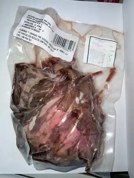 Carne Entraña Nacional Marmoleado 500 Grs Congelada