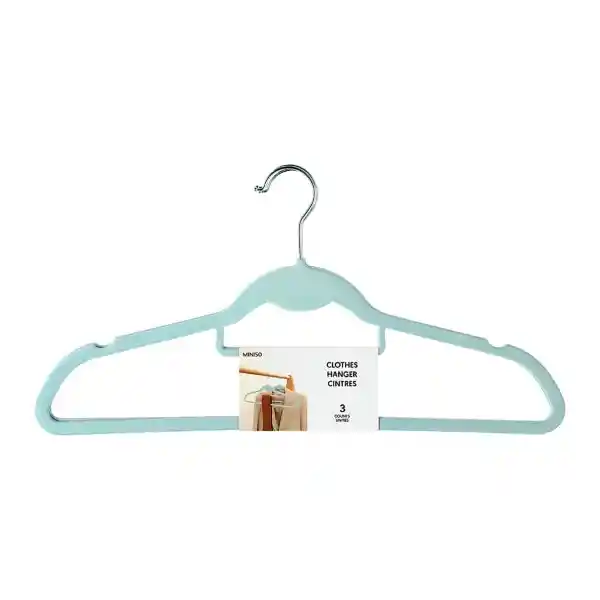 Miniso Set de Colgador Para Ropa Adulto Azul