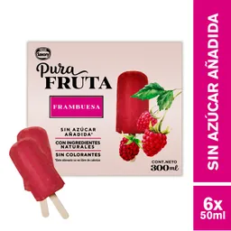 Savory Pura Fruta Helado Multipack Frambuesa 50Ml 6Un
