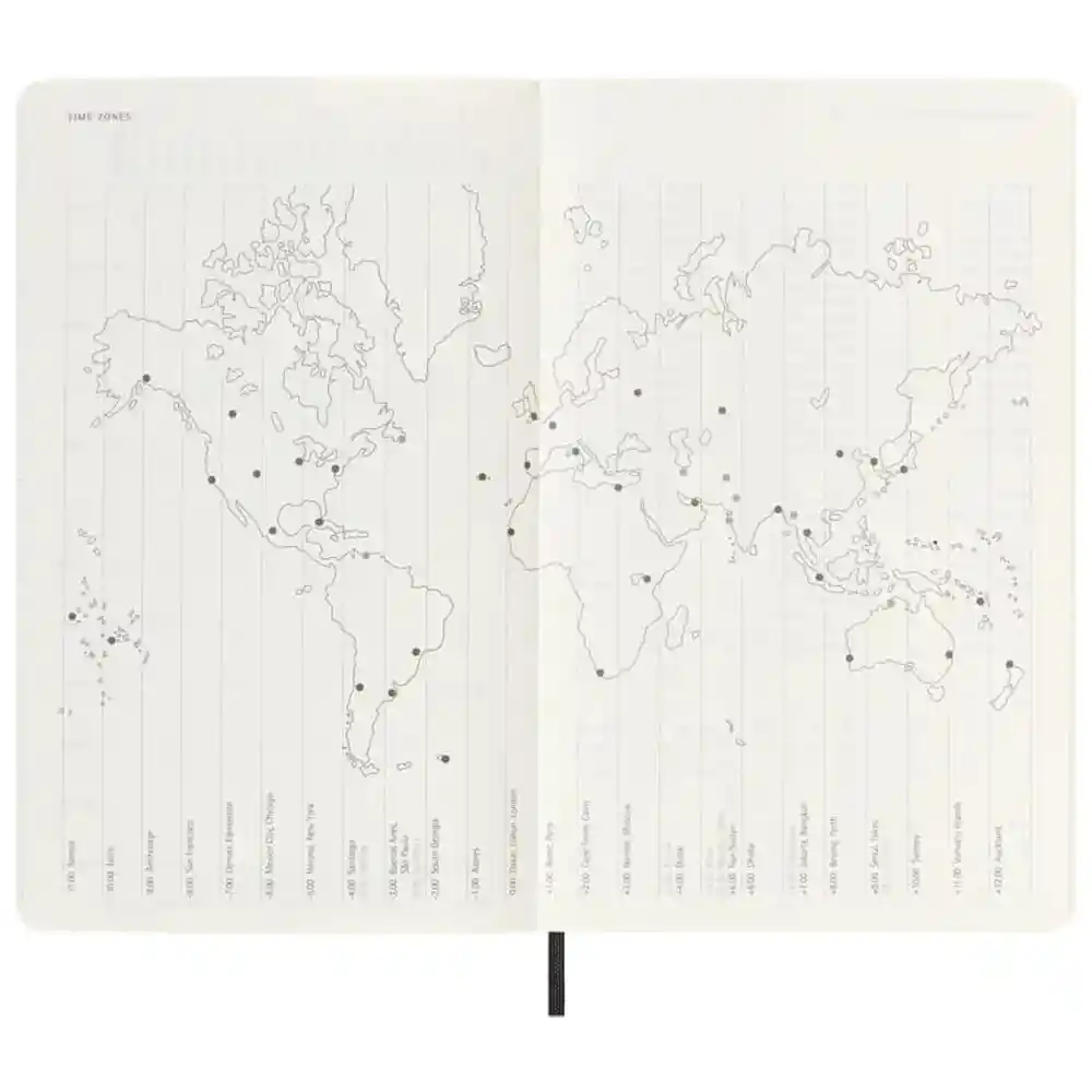 Agenda Diaria 2023 Moleskine Pasta Blanda Grande Negro