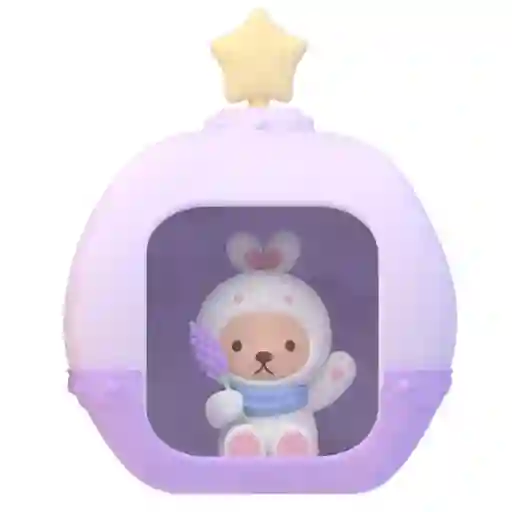 Lámpara Nocturna Led Sakura Lavanda Serie Teddy Bear Miniso