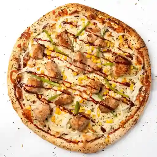Pizza con Pollo Bbq (2 a 3 Personas)