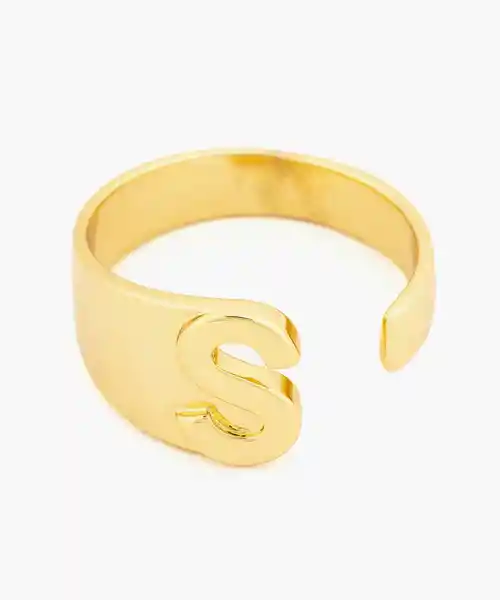 Lounge Anillo Ajustable Letra S Dorado