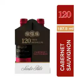 120 3 Medallas Vino Tinto Cabernet 187 cc