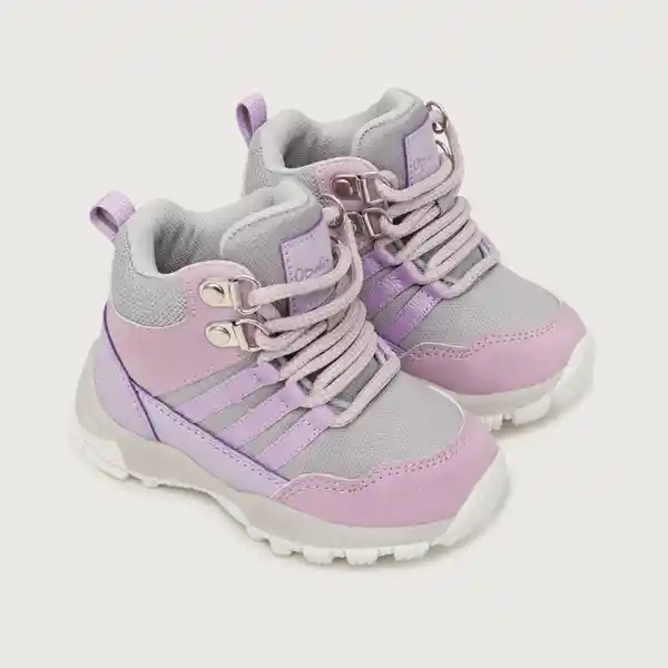 Botines de Niña Outdoor Cordón Lila Talla 27 Opaline