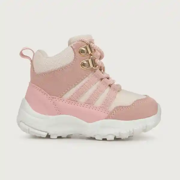 Botines Outdoor Cordón de Niña Rosado Talla 25 Opaline