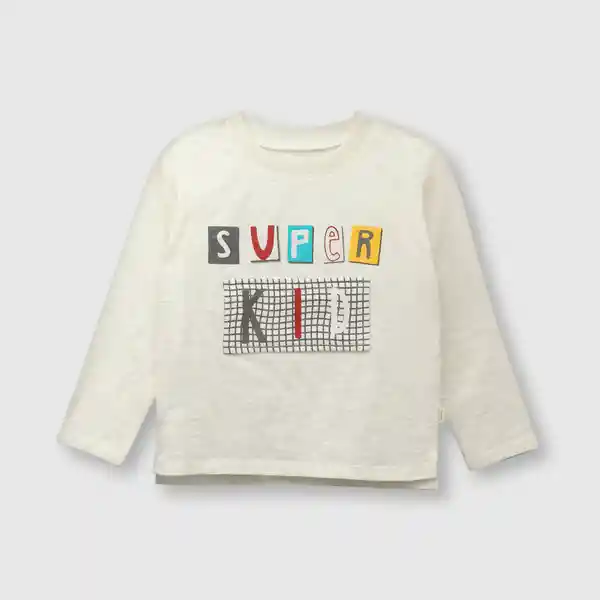 Polera de Bebé Niño Super Kid Off White Talla 6/9M Colloky