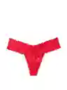 Victoria's Secret Panty Thong Con Encaje Rojo Talla S