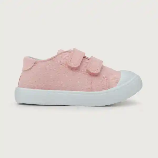 Zapatillas Urbana Lona Doble Niña Rosado Talla 20 Opaline