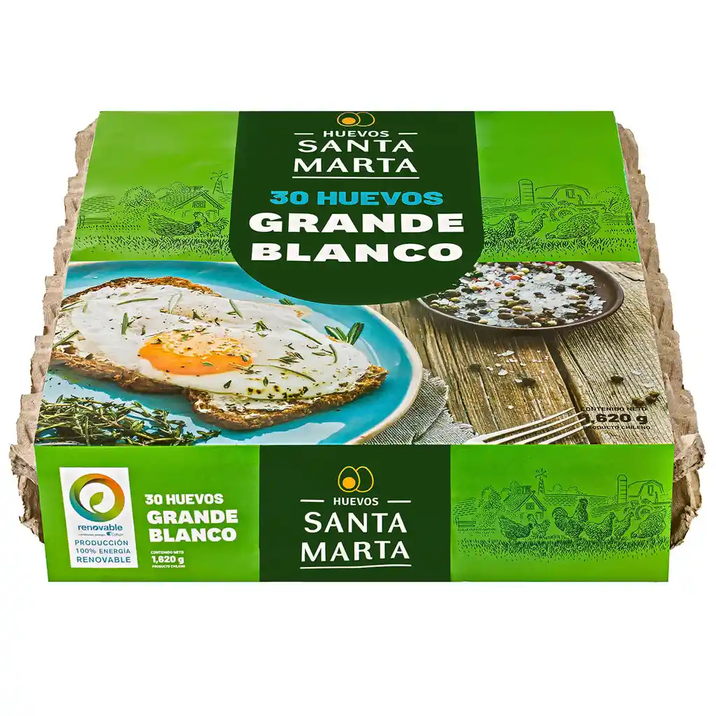 Santa Marta Huevos Blancos Grandes 