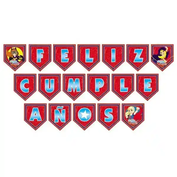 Guirnalda Feliz Cumpleaños Super Hero Girls