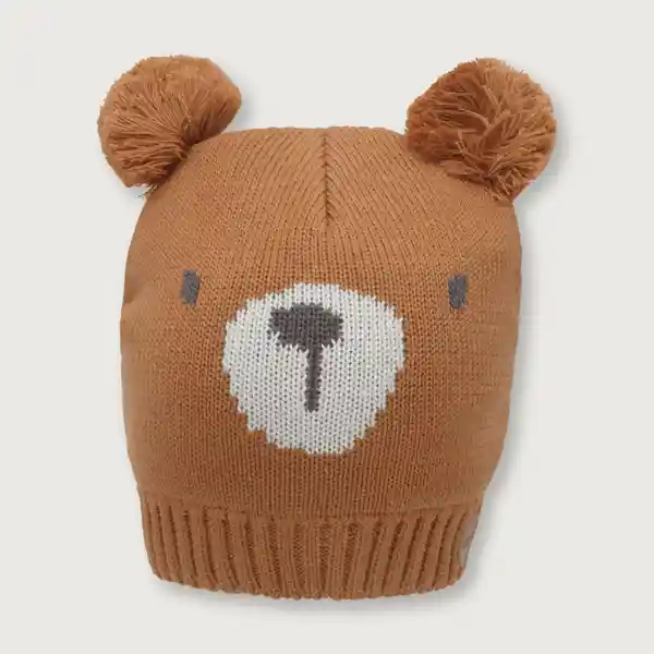 Gorro Cara Osito de Niño Café Talla M Opaline